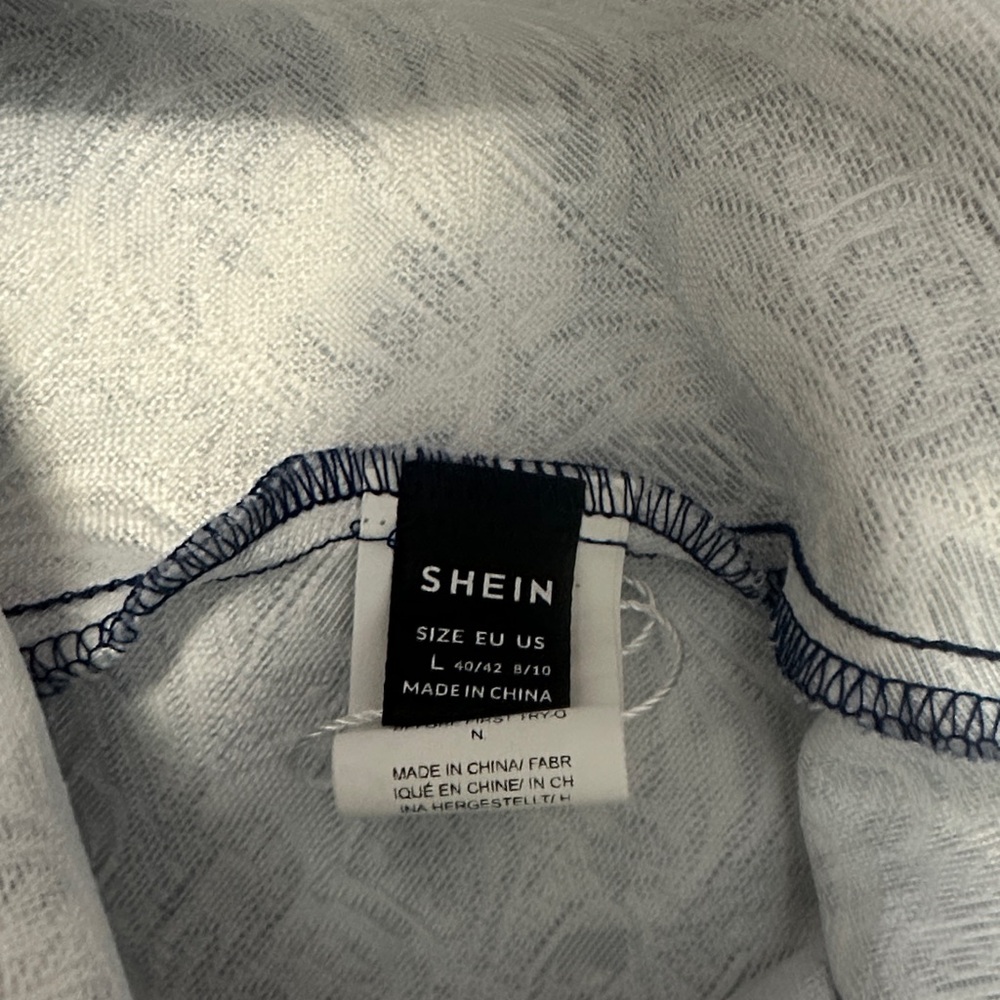 SHEIN Blue Floral Bustier Dress - Picture 3 of 3